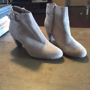 Suede ankle booties